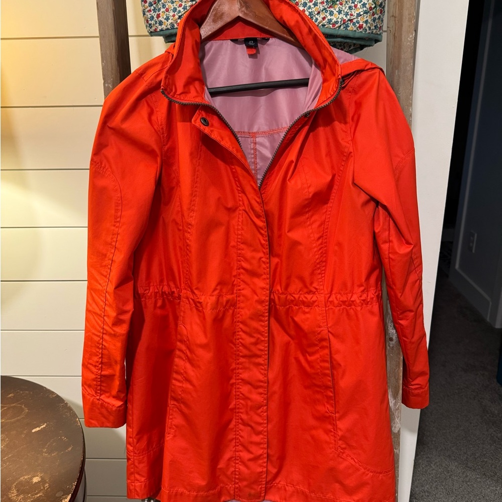 Lands' End Vibrant Orange Trench Coat